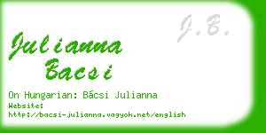 julianna bacsi business card